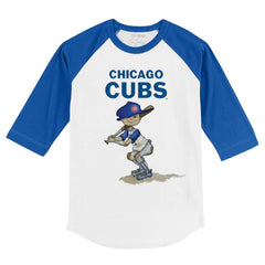 Chicago Cubs Tiny Turnip Youth Slugger 3/4-Sleeve Raglan T-Shirt - White/Royal T-shirts