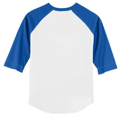 Los Angeles Dodgers Tiny Turnip Youth Slugger 3/4-Sleeve Raglan T-Shirt - White/Royal T-shirts