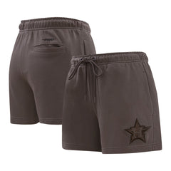 Houston Astros Pro Standard Women's Neutral Fleece Shorts - Brown Shorts