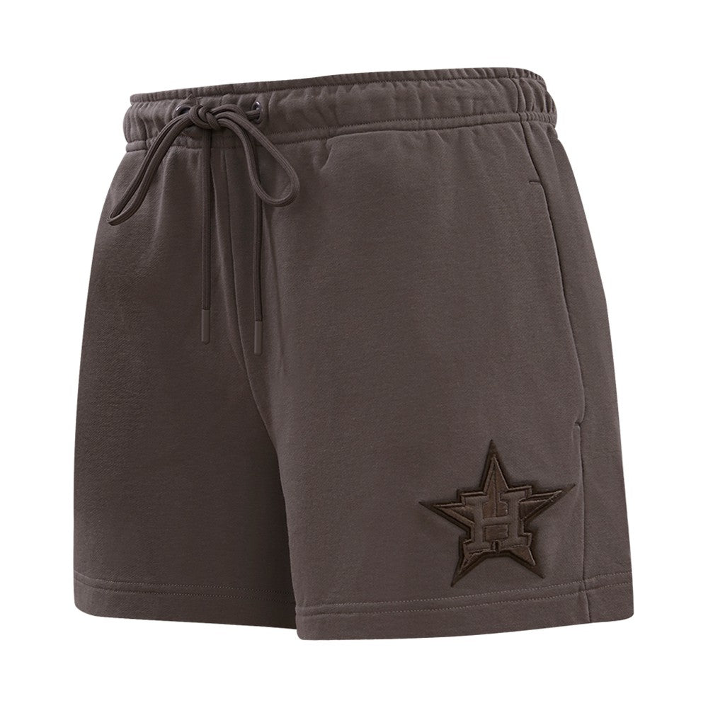 Houston Astros Pro Standard Women's Neutral Fleece Shorts - Brown Shorts