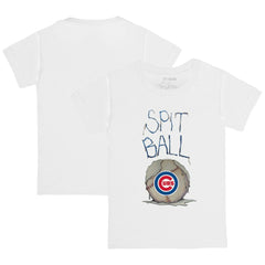 Chicago Cubs Tiny Turnip Youth Spit Ball T-Shirt - White T-shirts