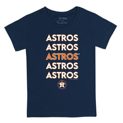 Houston Astros Tiny Turnip Youth Stacked T-Shirt - Navy T-shirts