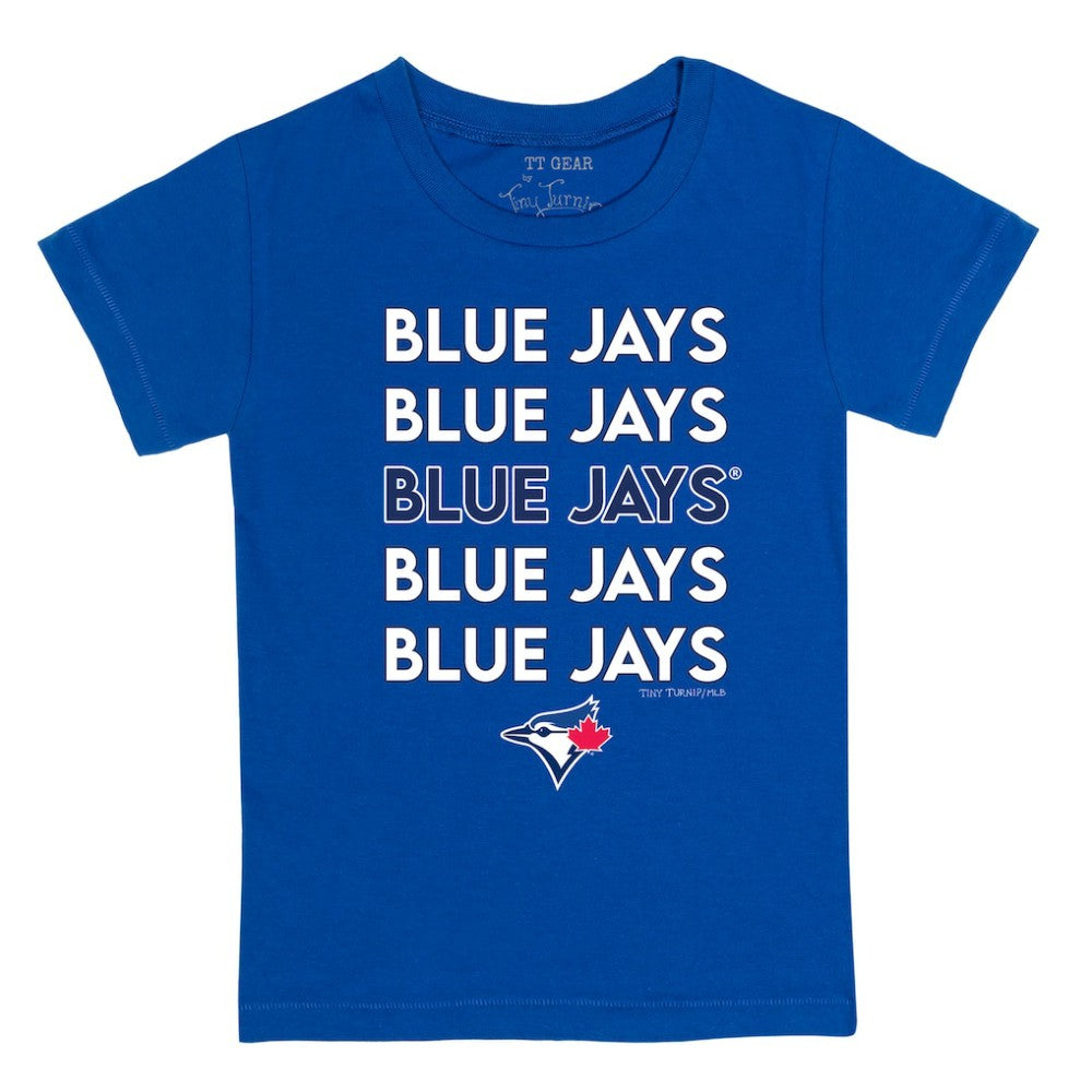 Toronto Blue Jays Tiny Turnip Youth Stacked T-Shirt - Royal T-shirts