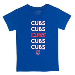 Chicago Cubs Tiny Turnip Youth Stacked T-Shirt - Royal T-shirts