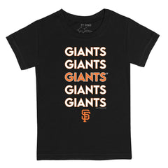 San Francisco Giants Tiny Turnip Youth Stacked T-Shirt - Black T-shirts