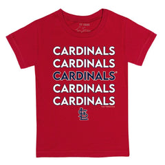 St. Louis Cardinals Tiny Turnip Youth Stacked T-Shirt - Red T-shirts