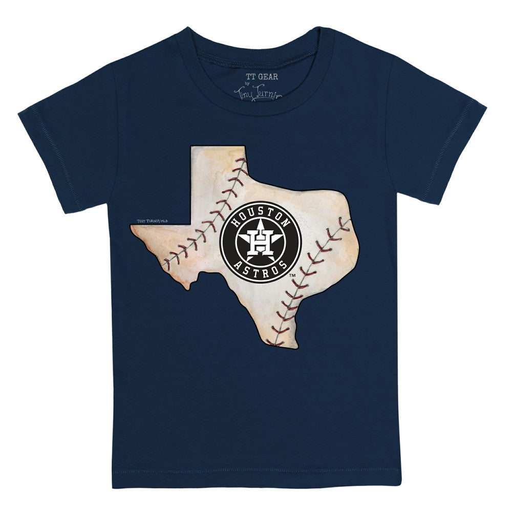 Houston Astros Tiny Turnip Youth State Outline T-Shirt - Navy T-shirts