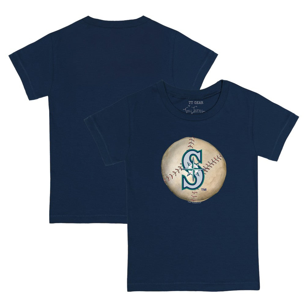 Seattle Mariners Tiny Turnip Youth Stitched Baseball T-Shirt - Navy T-shirts