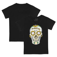 Pittsburgh Pirates Tiny Turnip Youth Sugar Skull T-Shirt - Black T-shirts