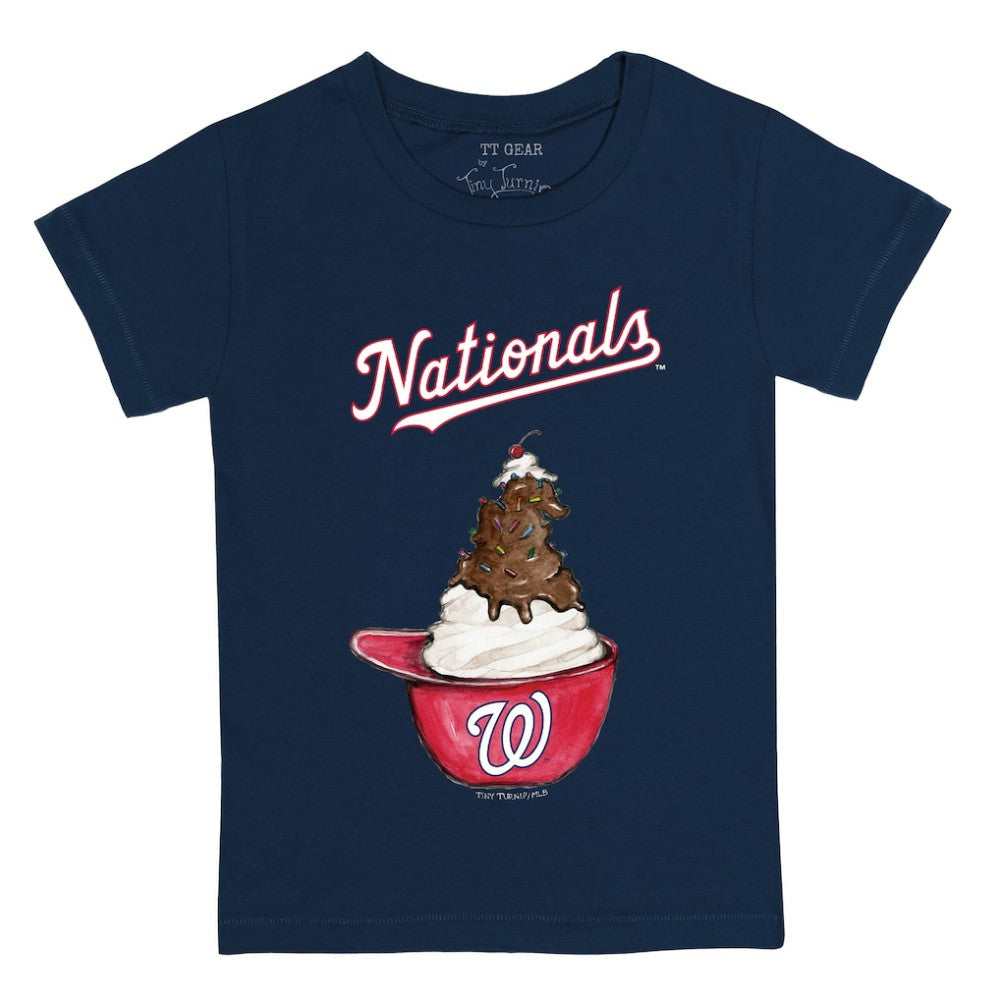 Washington Nationals Tiny Turnip Youth Sundae Helmet T-Shirt - Navy T-shirts