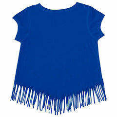 Kansas City Royals Tiny Turnip Girls Youth Tiara Heart Fringe T-Shirt - Royal T-shirts