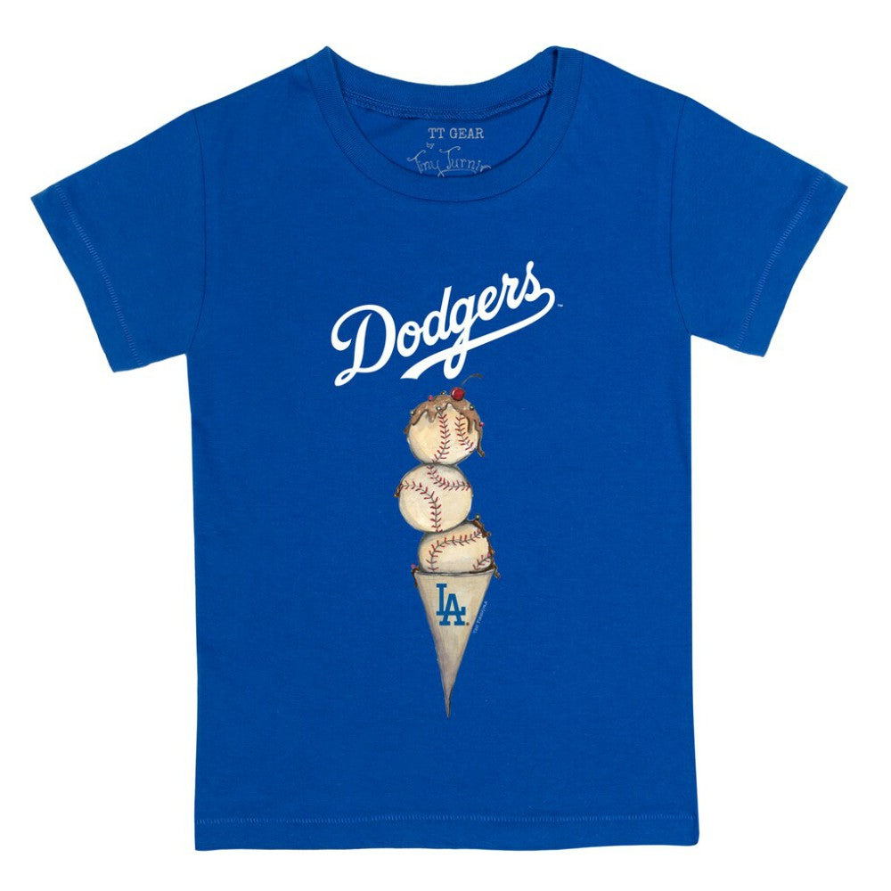 Los Angeles Dodgers Tiny Turnip Youth Triple Scoop T-Shirt - Royal T-shirts