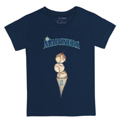 Seattle Mariners Tiny Turnip Youth Triple Scoop T-Shirt - Navy T-shirts