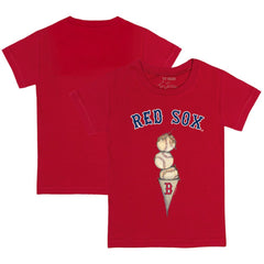 Boston Red Sox Tiny Turnip Youth Triple Scoop T-Shirt - Red T-shirts