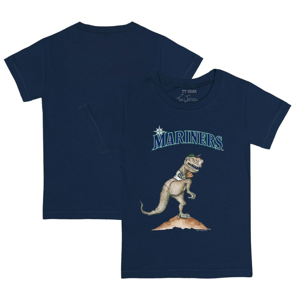 Seattle Mariners Tiny Turnip Youth TT Rex T-Shirt - Navy T-shirts