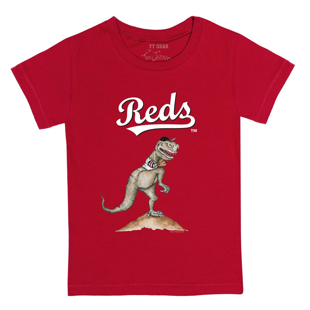 Cincinnati Reds Tiny Turnip Youth TT Rex T-Shirt - Red T-shirts