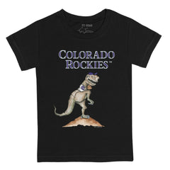 Colorado Rockies Tiny Turnip Youth TT Rex T-Shirt - Black T-shirts