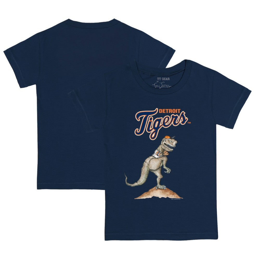 Detroit Tigers Tiny Turnip Youth TT Rex T-Shirt - Navy T-shirts
