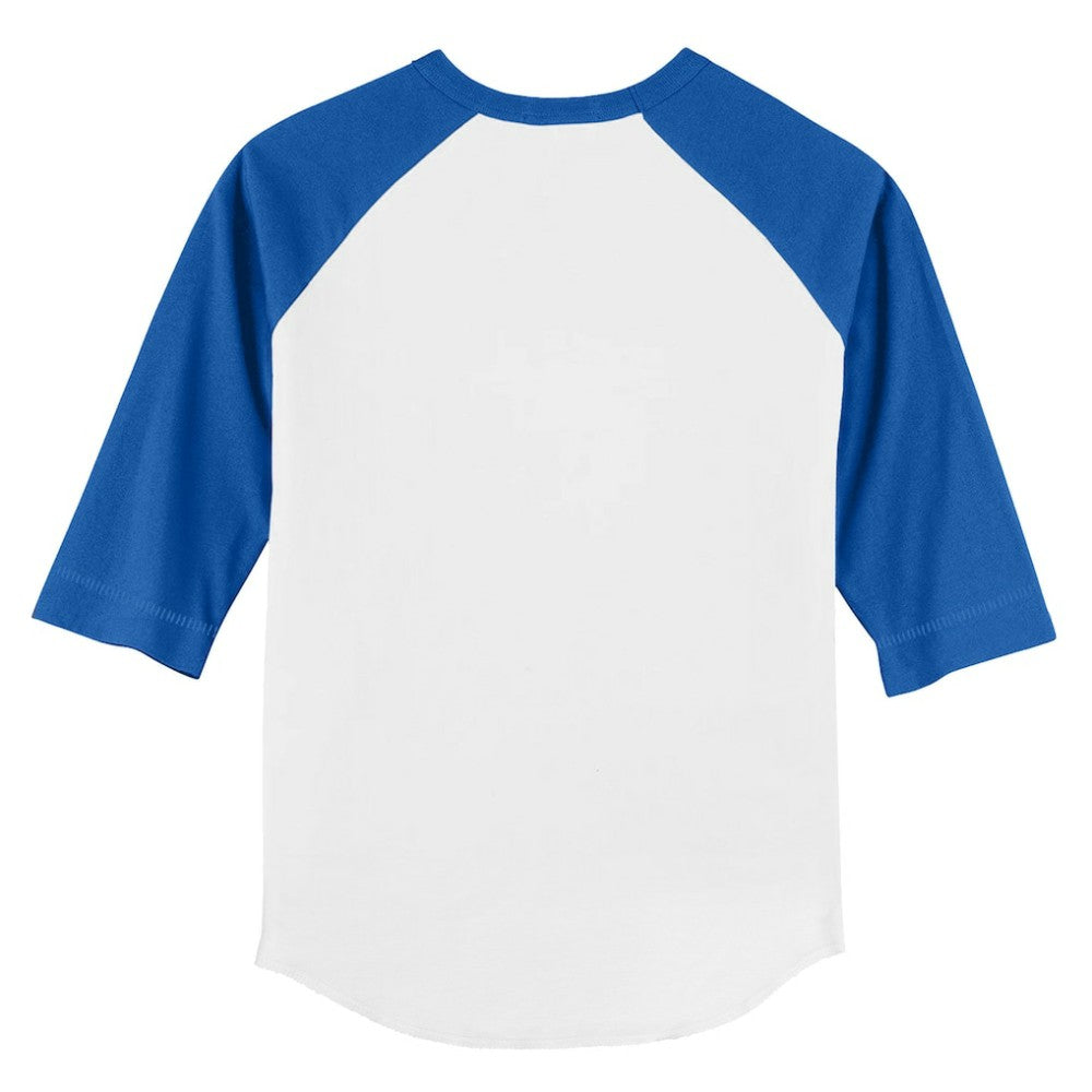 Toronto Blue Jays Tiny Turnip Youth TT Rex 3/4-Sleeve Raglan T-Shirt - White/Royal T-shirts