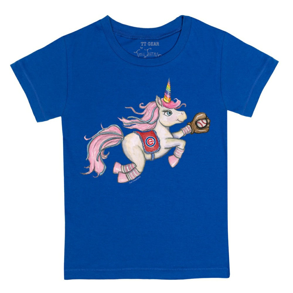 Chicago Cubs Tiny Turnip Youth Unicorn T-Shirt - Royal T-shirts