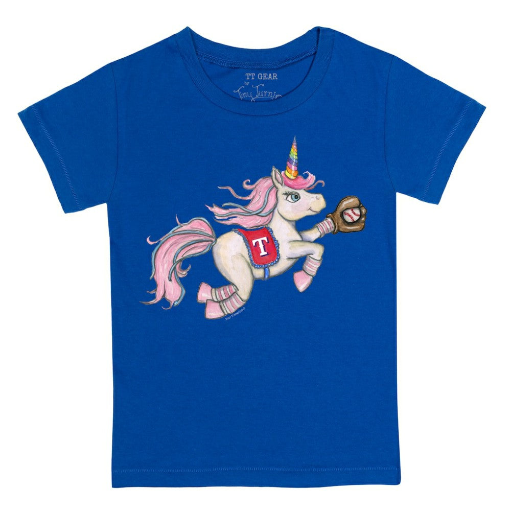Texas Rangers Tiny Turnip Youth Unicorn T-Shirt - Royal T-shirts