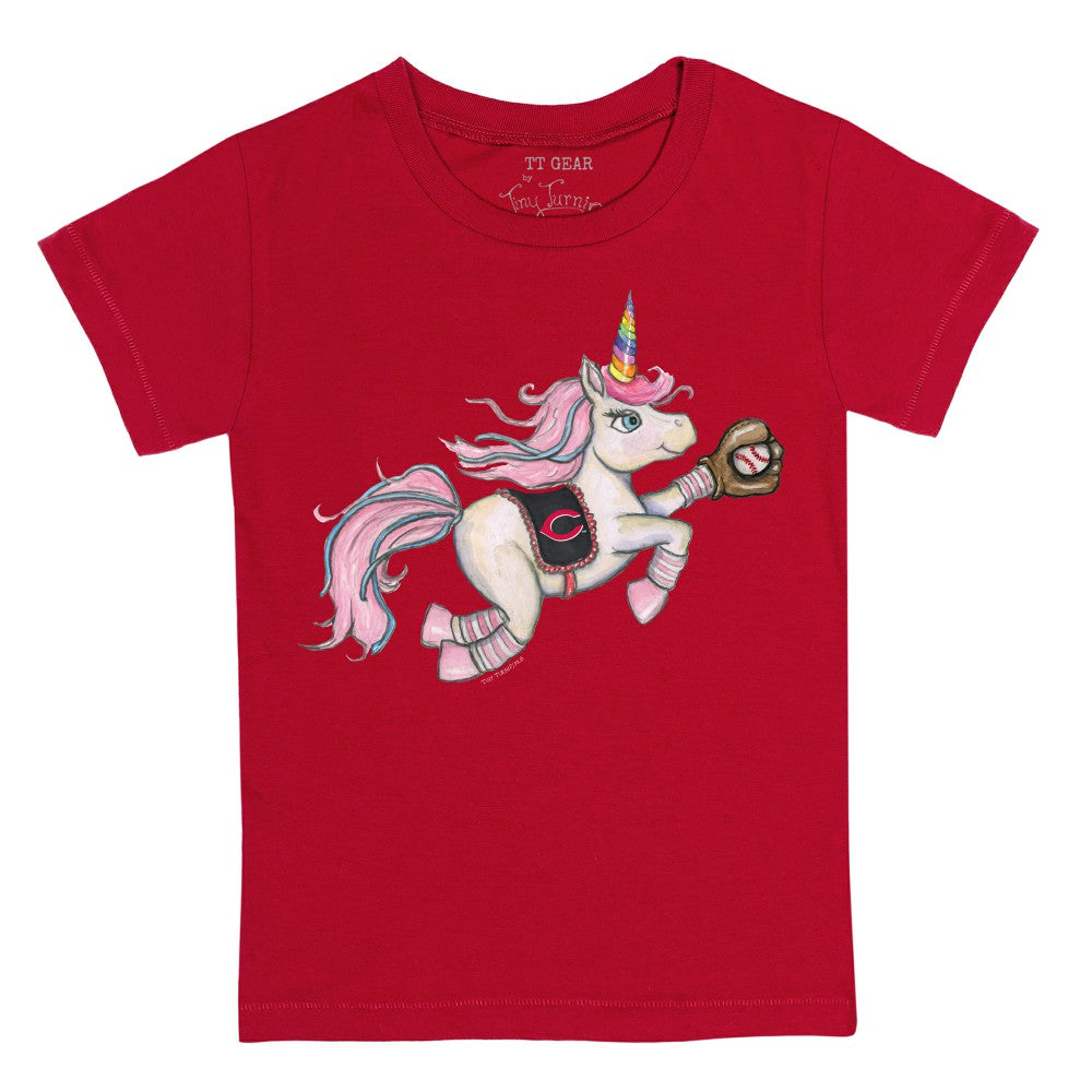 Cincinnati Reds Tiny Turnip Youth Unicorn T-Shirt - Red T-shirts