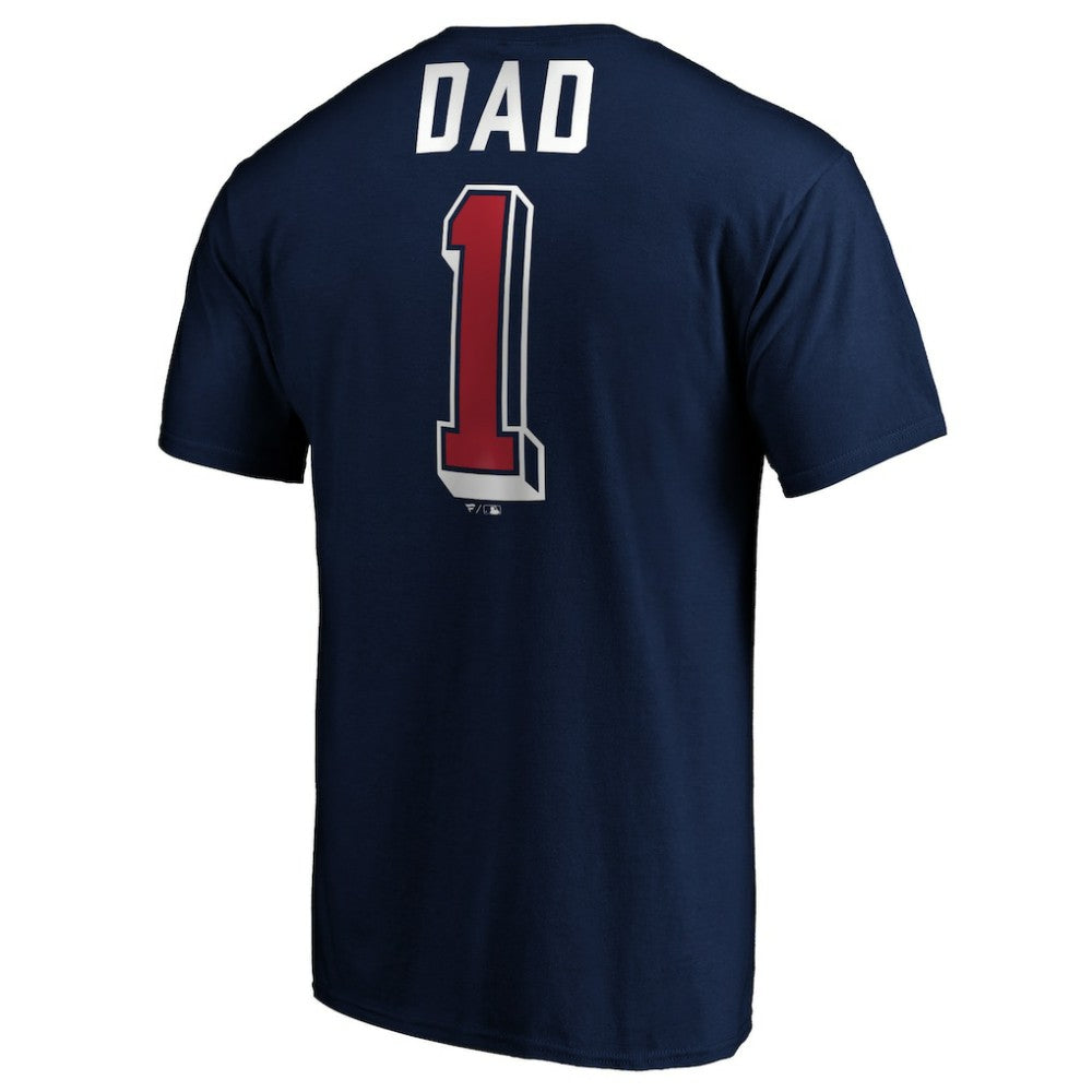 Atlanta Braves Number One Dad T-Shirt - Navy T-shirts