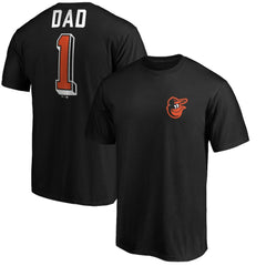 Baltimore Orioles Number One Dad T-Shirt - Black T-shirts