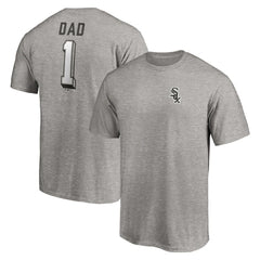 Chicago White Sox Number One Dad T-Shirt - Heather Gray T-shirts