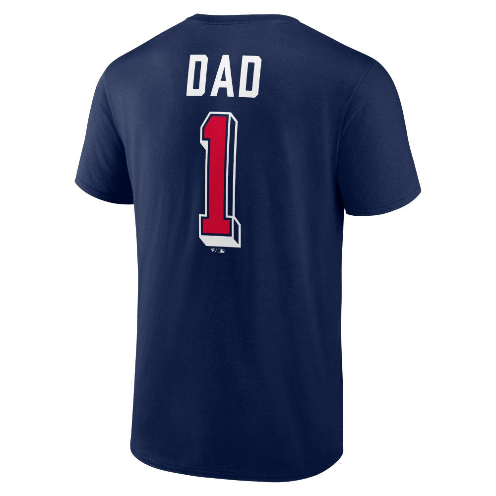 Cleveland Guardians Number One Dad Team Logo T-Shirt - Navy T-shirts