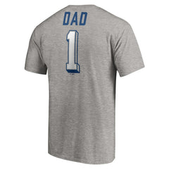 Los Angeles Dodgers Number One Dad T-Shirt - Heather Gray T-shirts