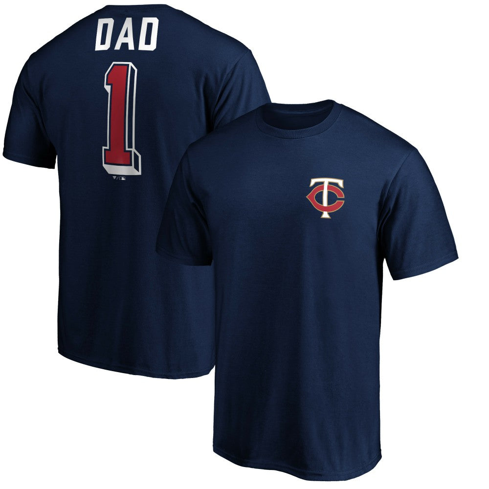 Minnesota Twins Number One Dad T-Shirt - Navy T-shirts