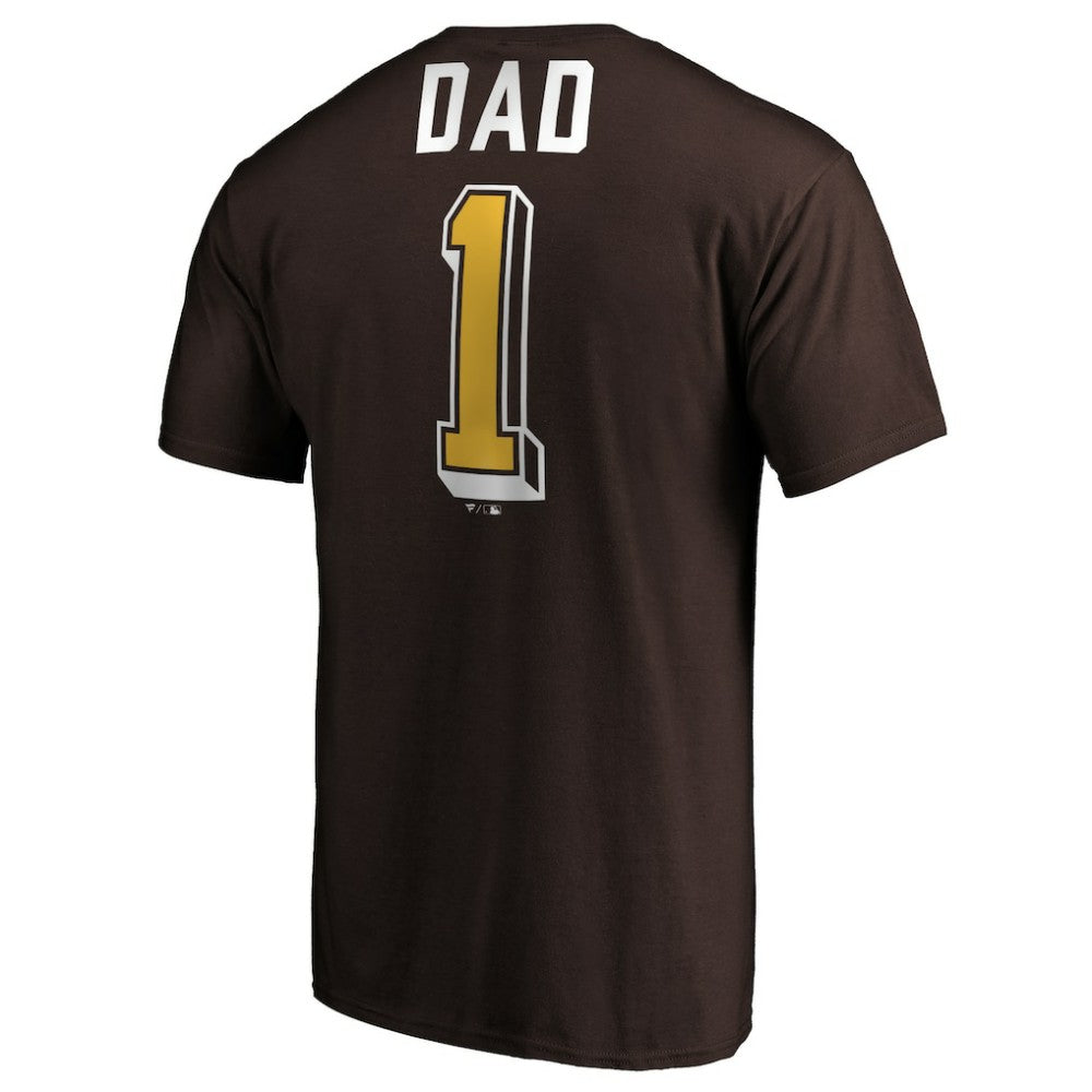 San Diego Padres Number One Dad T-Shirt - Brown T-shirts