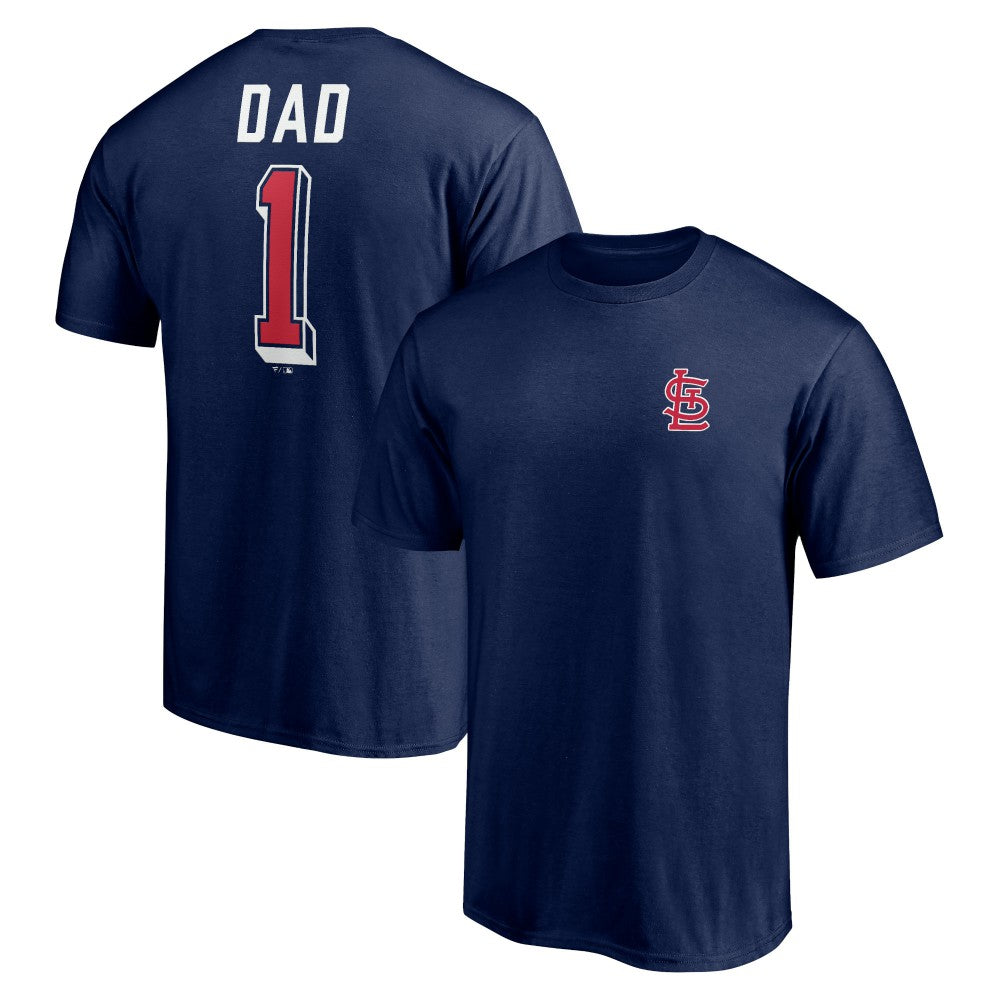 St. Louis Cardinals Number One Dad T-Shirt - Navy T-shirts