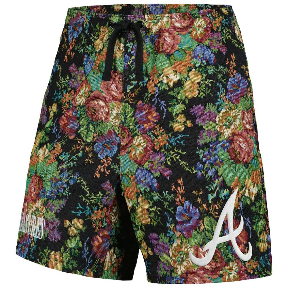 Atlanta Braves PLEASURES Floral Shorts - Black Shorts