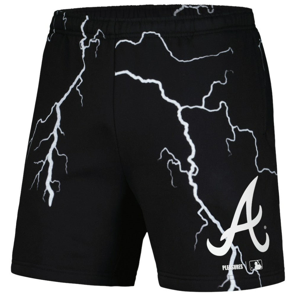 Atlanta Braves PLEASURES Lightning Shorts - Black Shorts