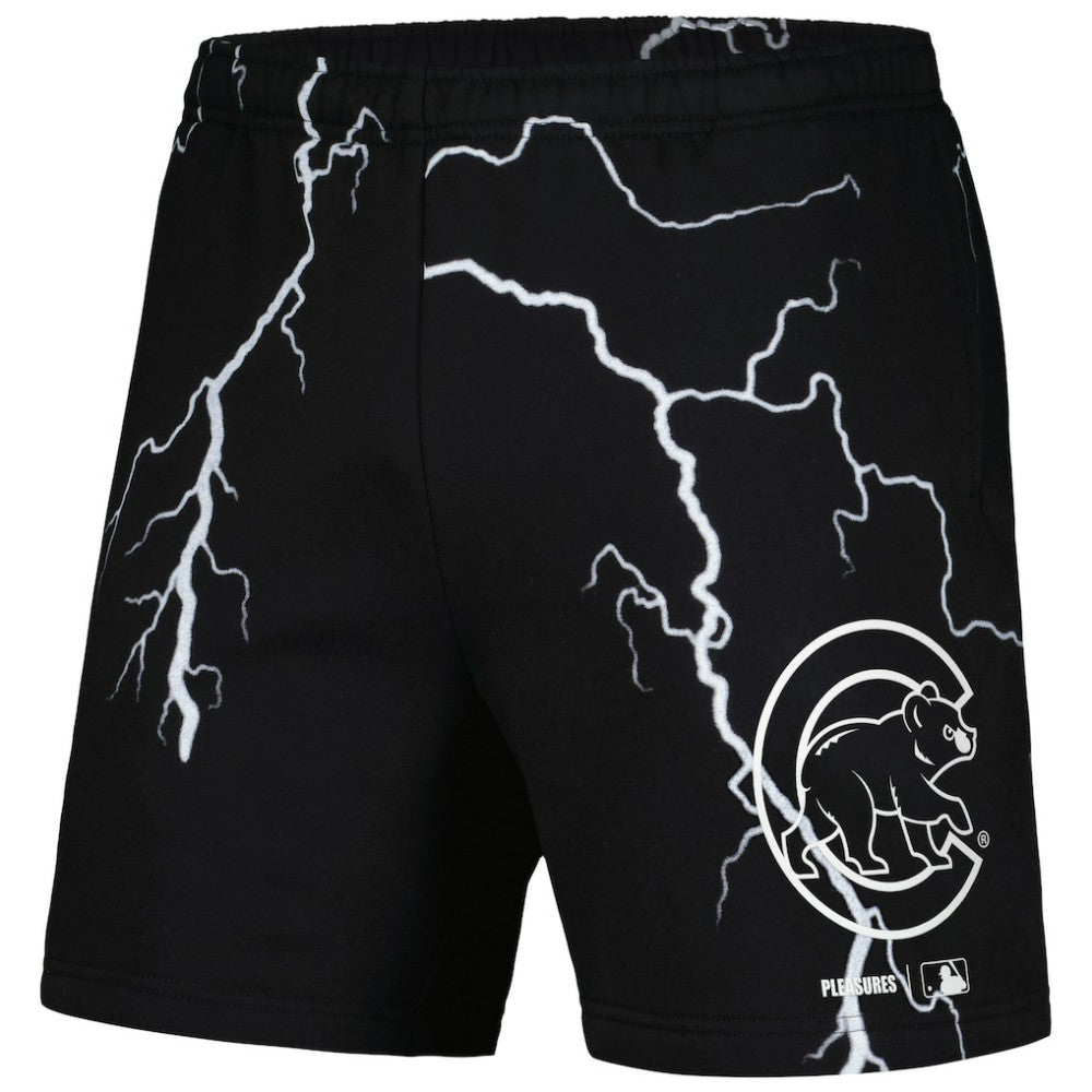 Chicago Cubs PLEASURES Lightning Shorts - Black Shorts