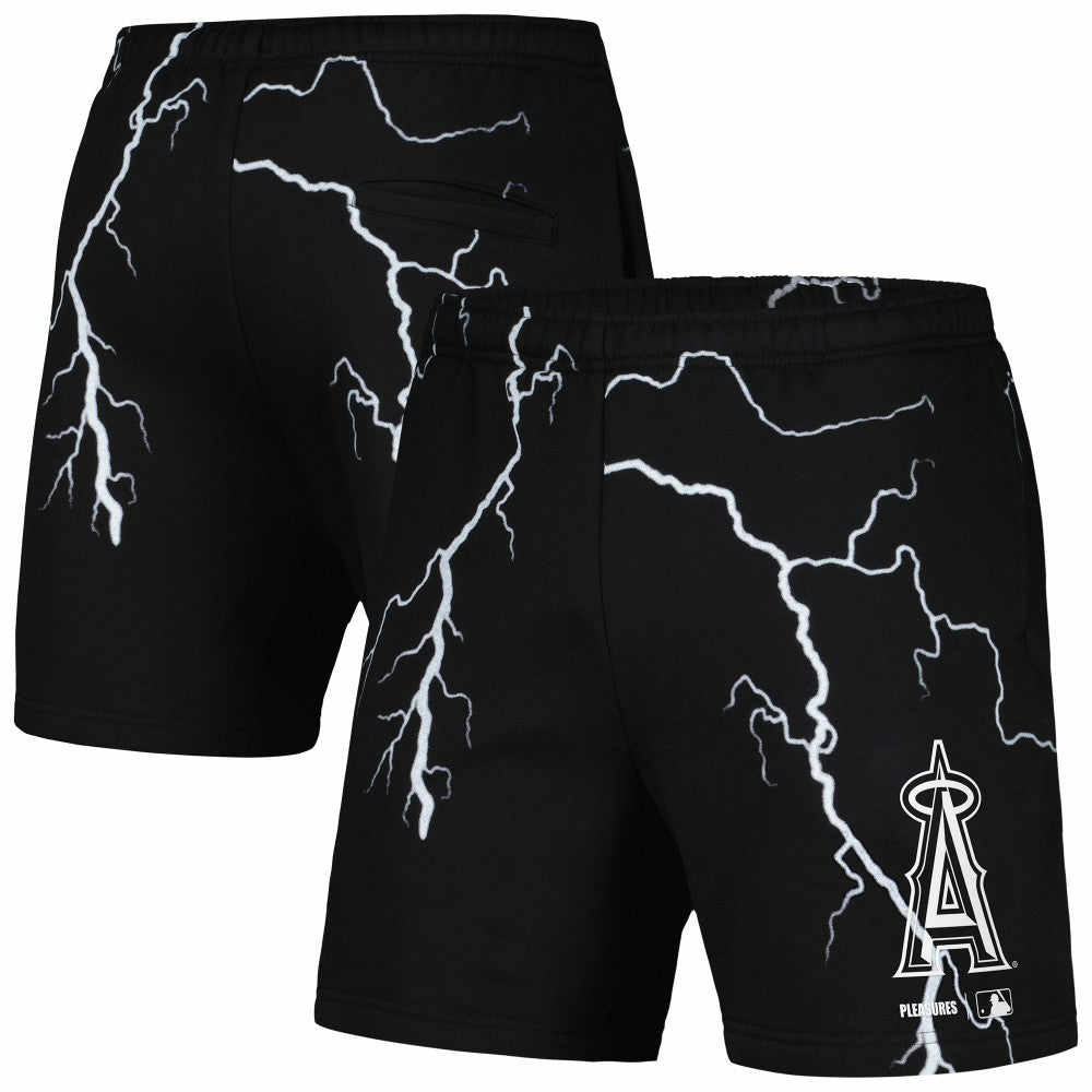 Los Angeles Angels PLEASURES Lightning Shorts - Black Shorts