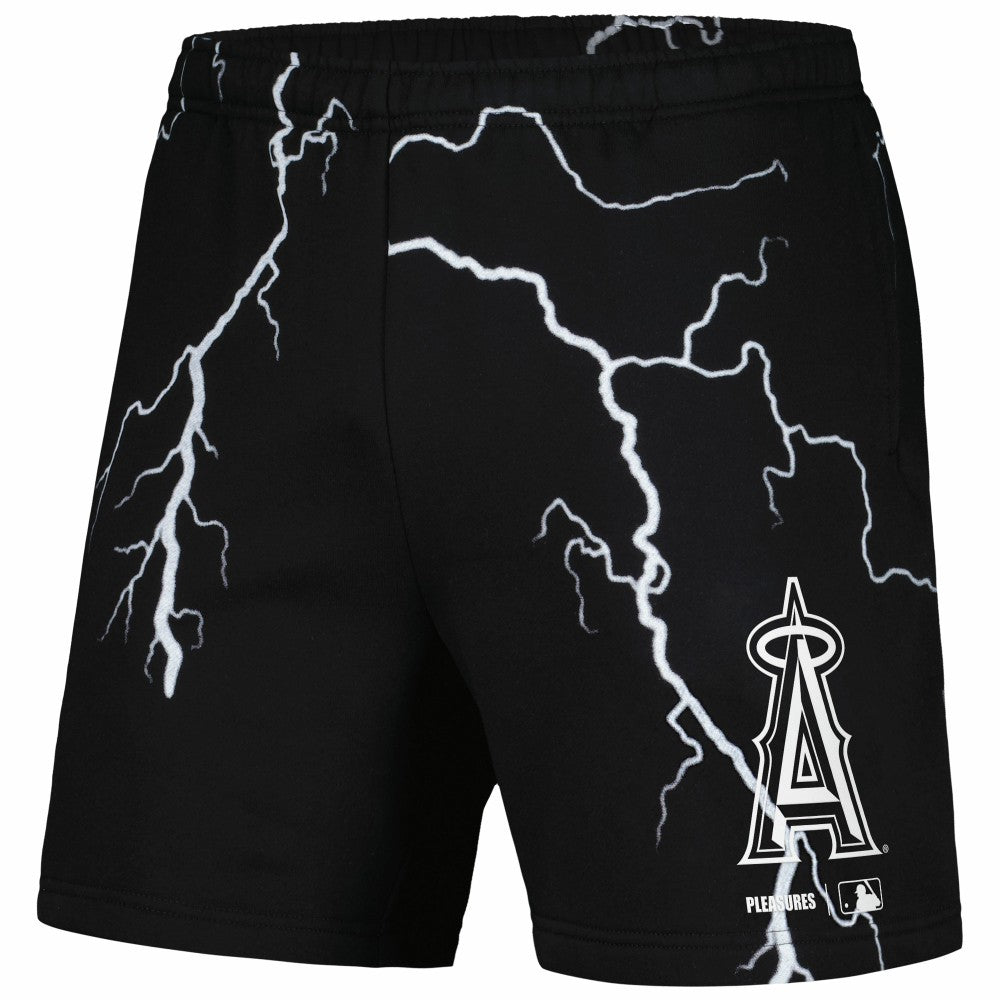 Los Angeles Angels PLEASURES Lightning Shorts - Black Shorts