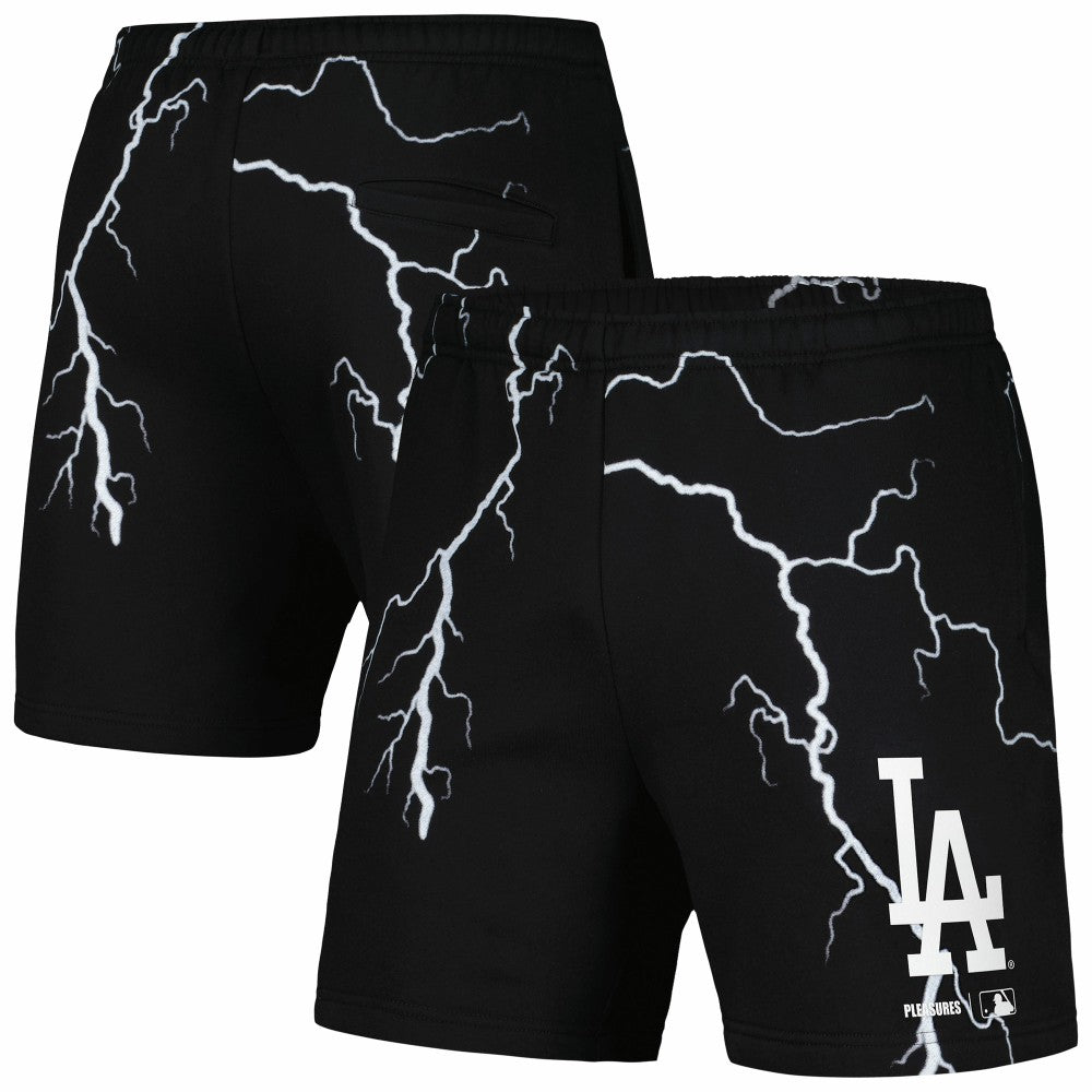 Los Angeles Dodgers PLEASURES Lightning Shorts - Black Shorts