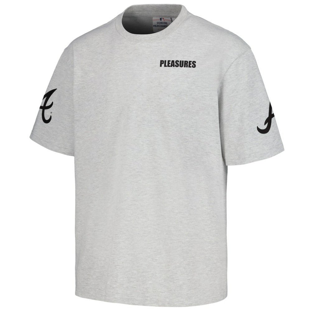 Atlanta Braves PLEASURES Team T-Shirt - Gray T-shirts