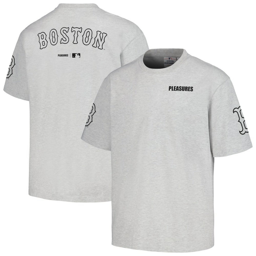 Boston Red Sox PLEASURES Team T-Shirt - Gray T-shirts