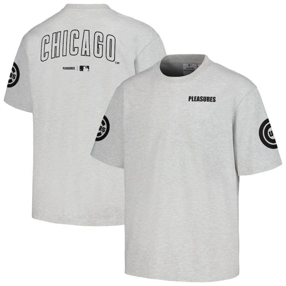 Chicago Cubs PLEASURES Team T-Shirt - Gray T-shirts