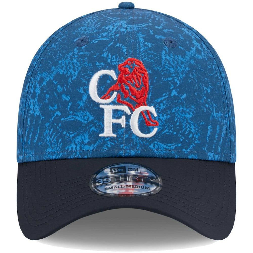 Chelsea New Era Retro All Over Print 39THIRTY Flex Hat Blue/Navy