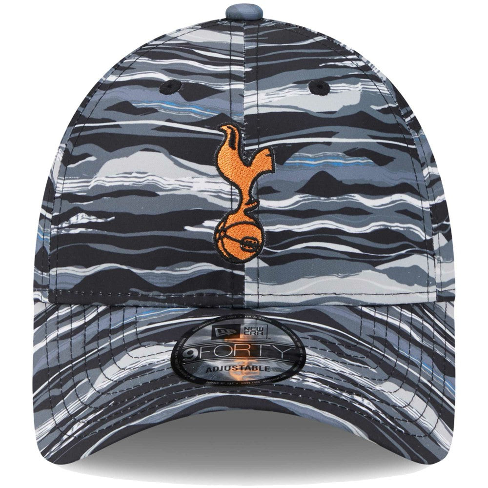 Tottenham Hotspur New Era Wave All Over Print 9FORTY Adjustable Hat Black sale