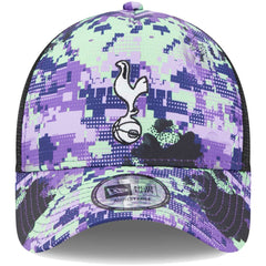 Tottenham Hotspur New Era Black Glitch All Over Print E-Frame Trucker Adjustable Hat shop