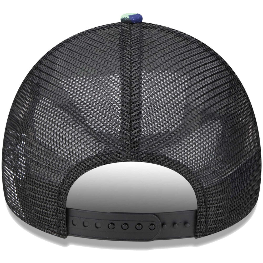 Tottenham Hotspur New Era Black Glitch All Over Print E-Frame Trucker Adjustable Hat shop