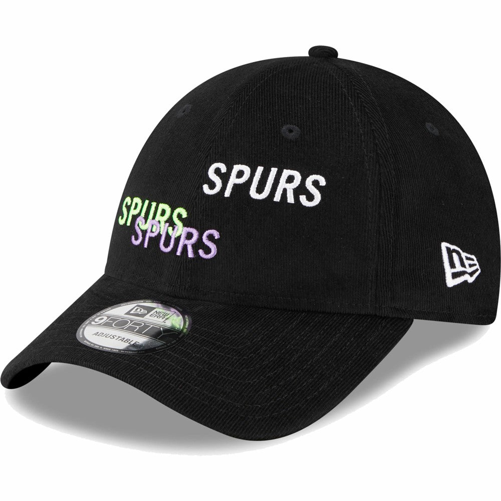 Tottenham Hotspur New Era Triple Wordmark 9FORTY Adjustable Hat Black