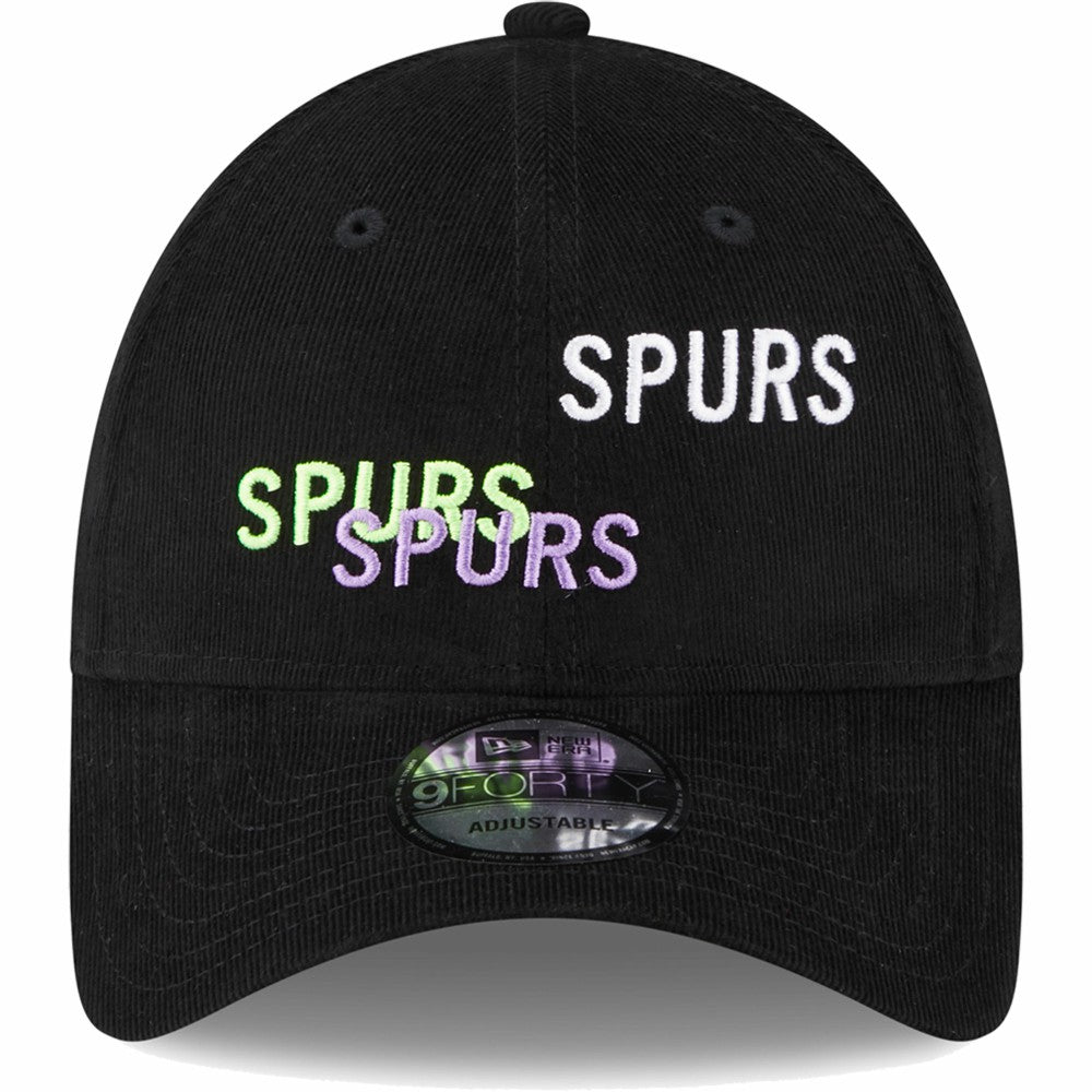 Tottenham Hotspur New Era Triple Wordmark 9FORTY Adjustable Hat Black