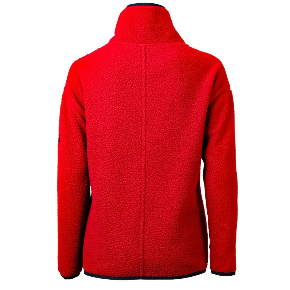 San Diego Padres Cutter & Buck Women's Americana Logo Cascade Eco Sherpa Fleece Half-Zip Pullover Jacket - Red Jackets